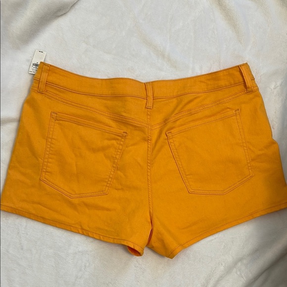 Old Navy Orange Jean Shorts Vibrant Cotton Blend - Picture 3 of 3